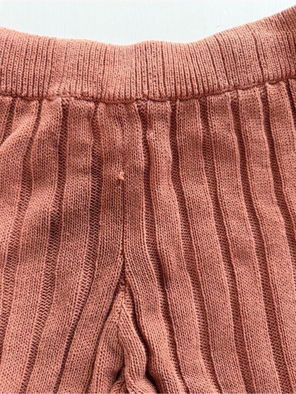 Free People Beach Knit Set Rust Orange Ribbed Size M Matching Set - Picture 11 of 11